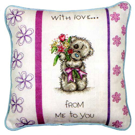 With Love Me to You Bear Cross Stitch Kit Cushion Kit £29.99